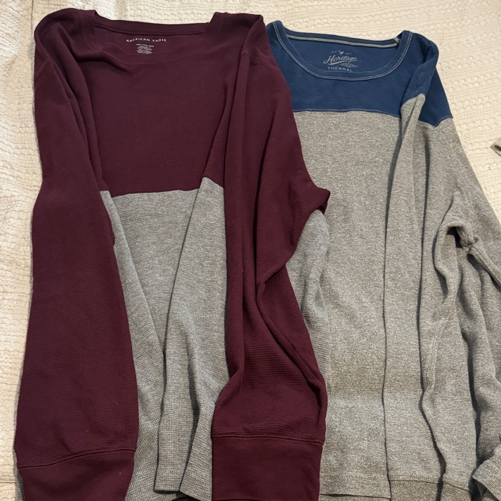 Bundle of 2 AEO/Heritage Long Sleeve Thermal Shirts. 3XL.  Like New! - Picture 4 of 4